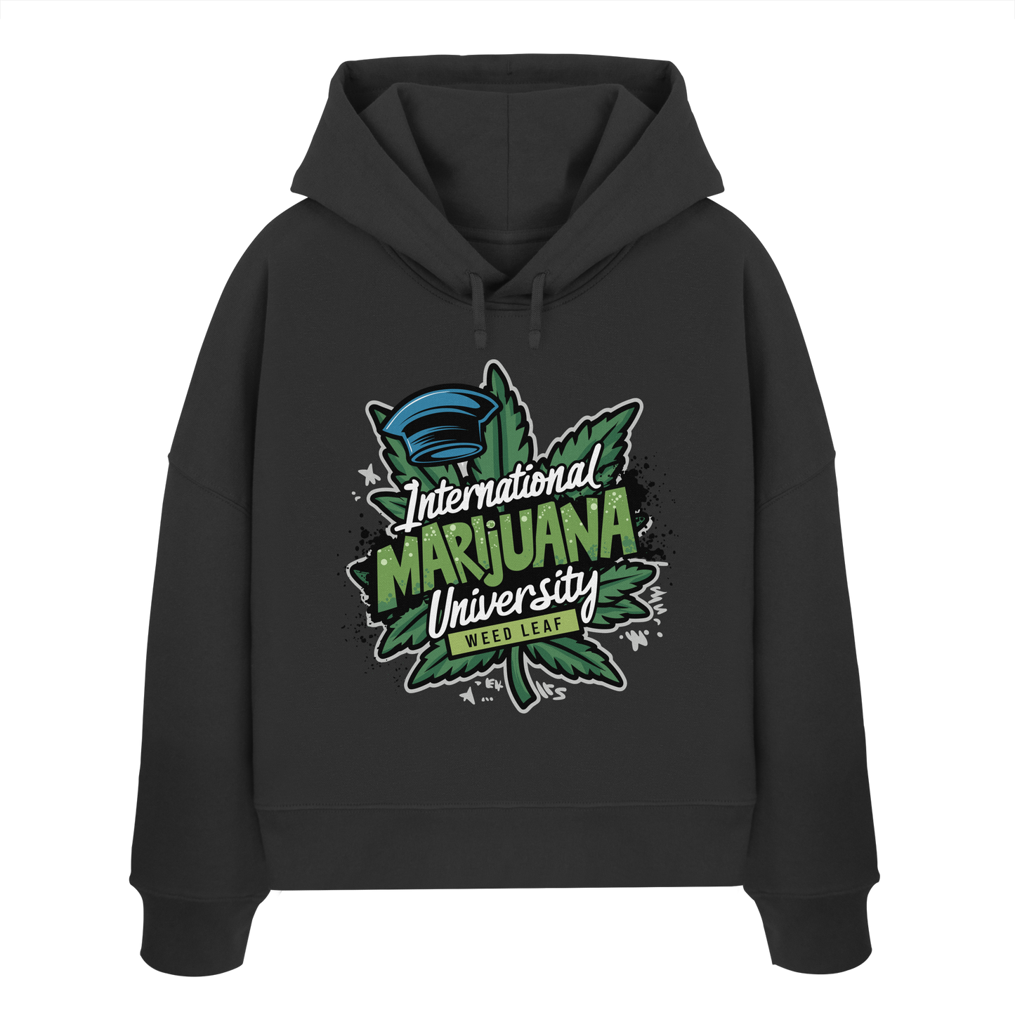 Marijuana University - Ladies Boxcut Hoodie