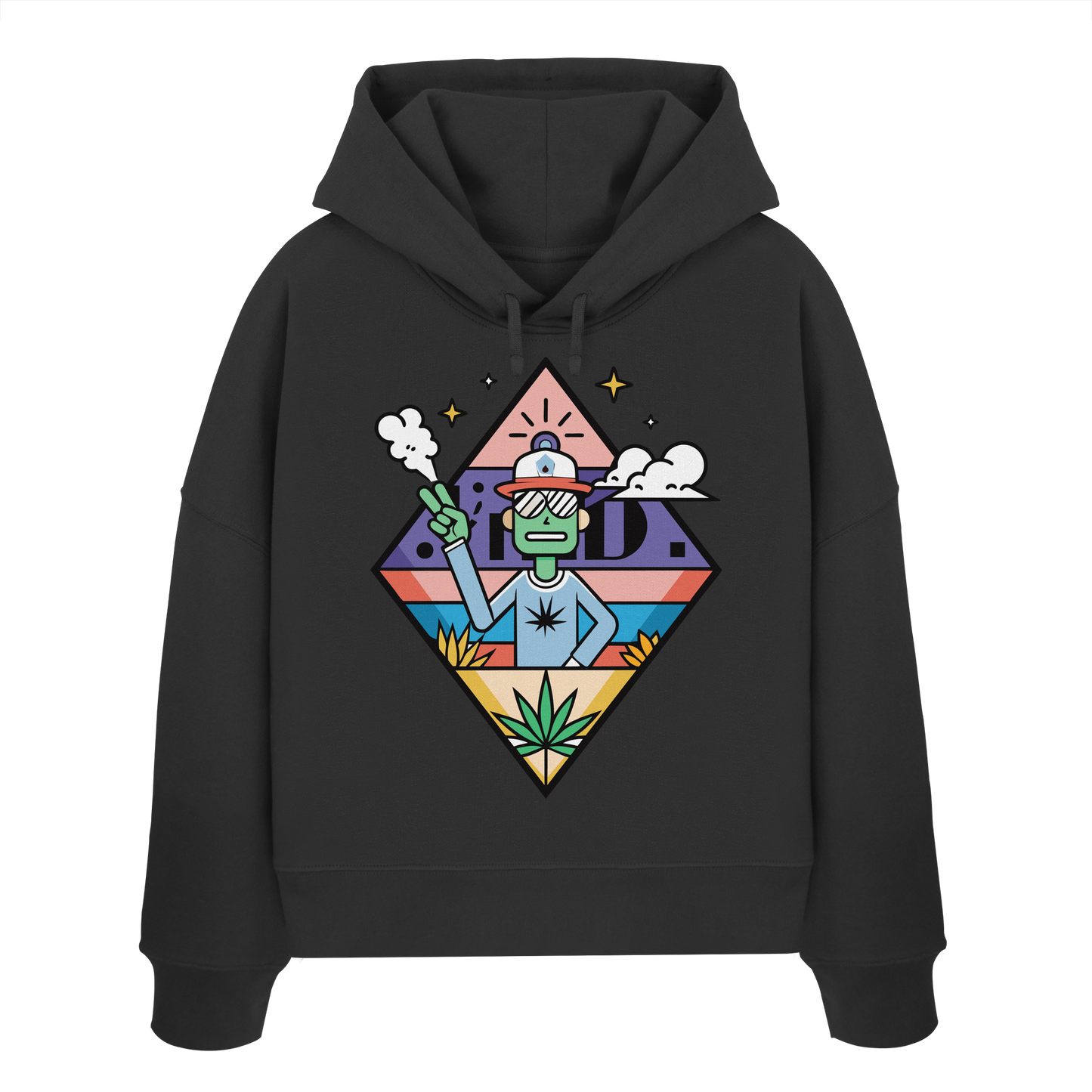 Peace Guy - Ladies Boxcut Hoodie