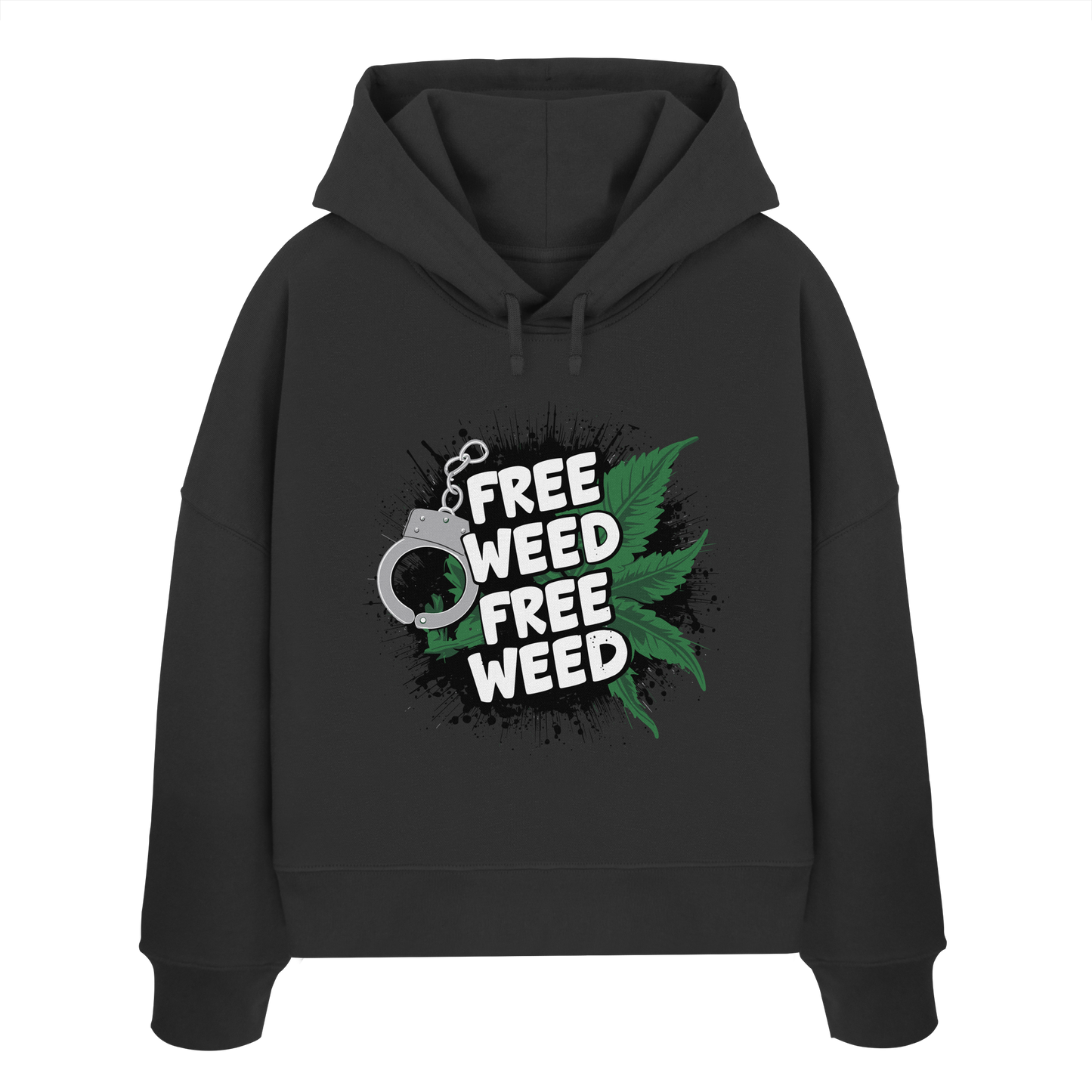 Free Weed - Ladies Boxcut Hoodie