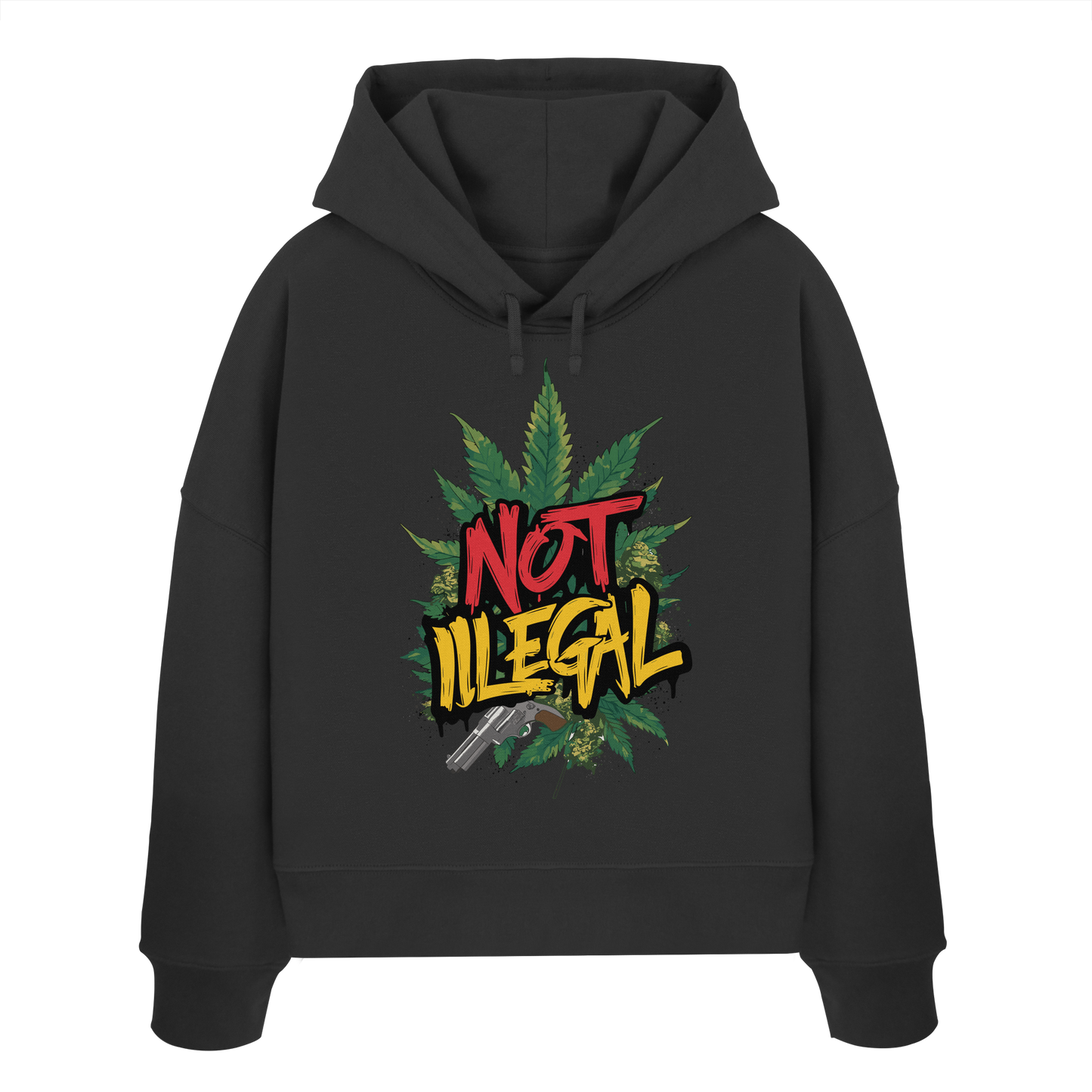 Not Illegal - Ladies Boxcut Hoodie