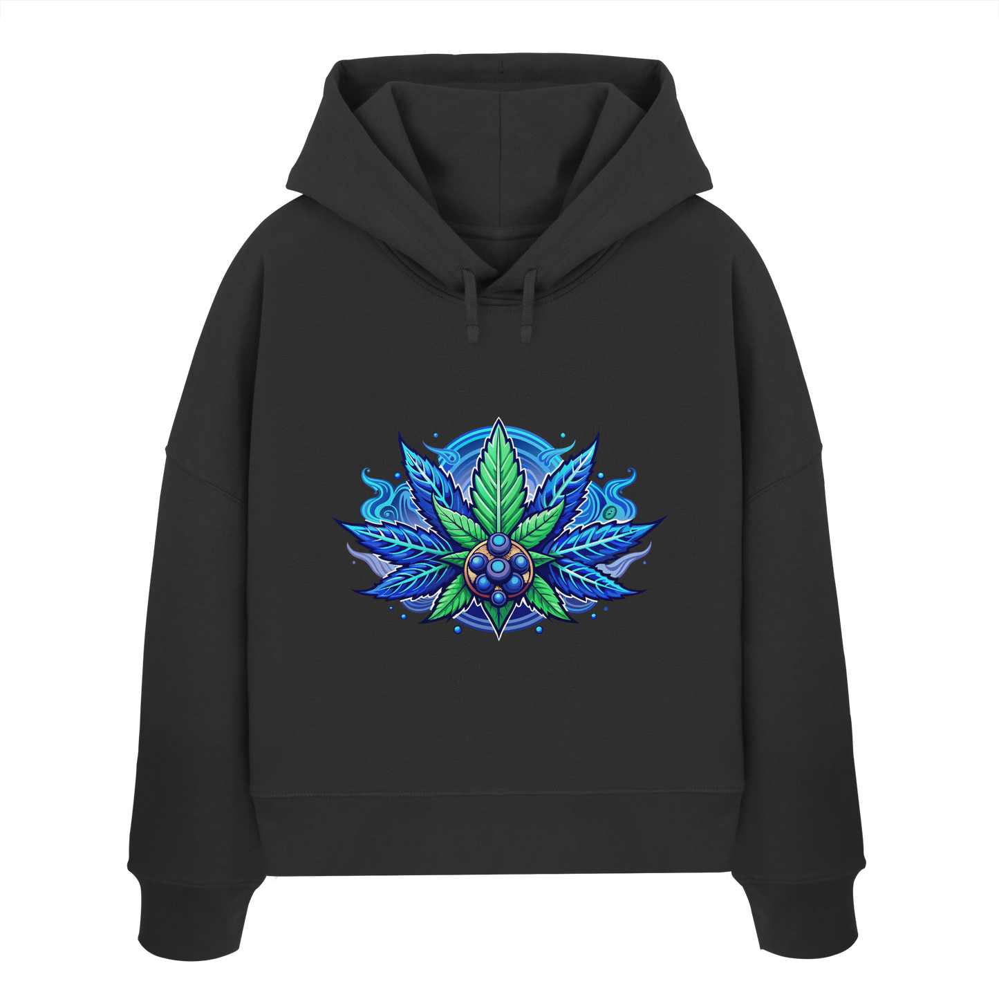 Blue Leaf - Ladies Boxcut Hoodie