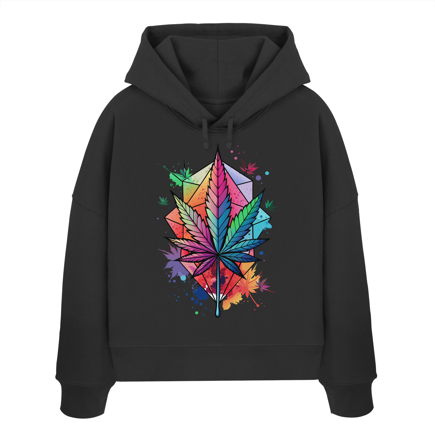 Color Leaf 2 - Ladies Boxcut Hoodie