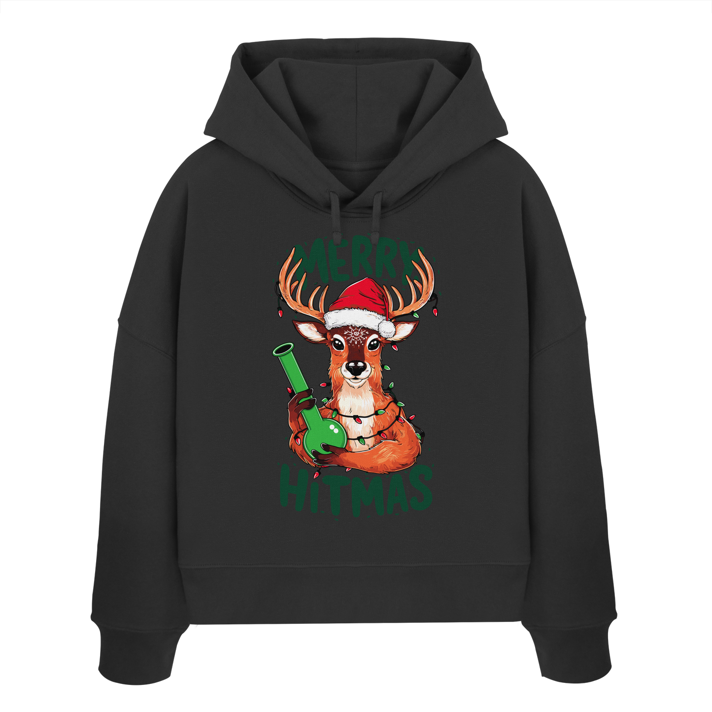 Bong Reindeer - Ladies Boxcut Hoodie