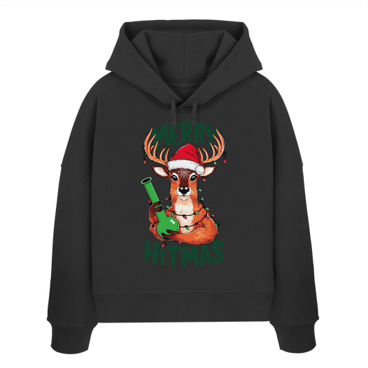 Bong Reindeer - Ladies Boxcut Hoodie