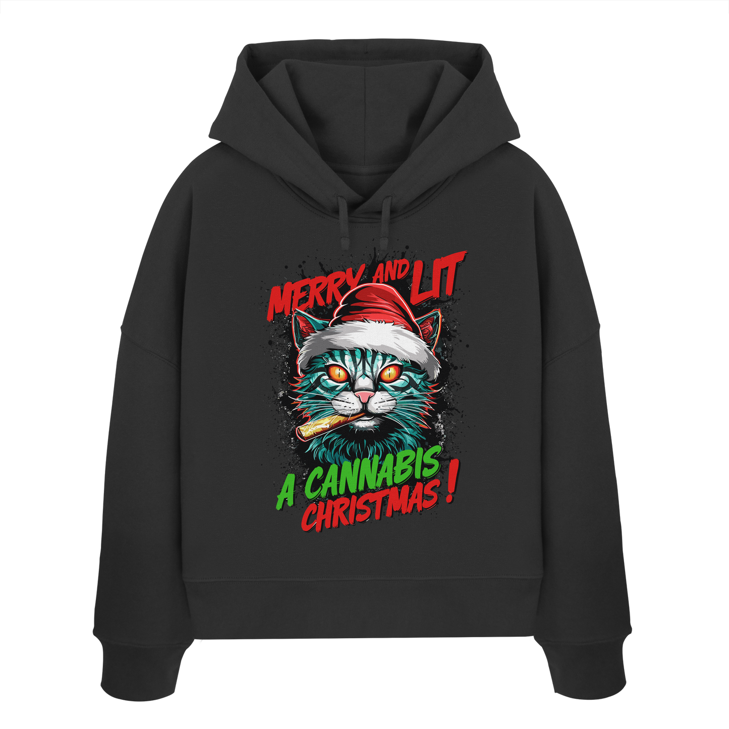 Cannabis Christmas - Ladies Boxcut Hoodie