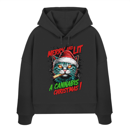 Cannabis Christmas - Ladies Boxcut Hoodie