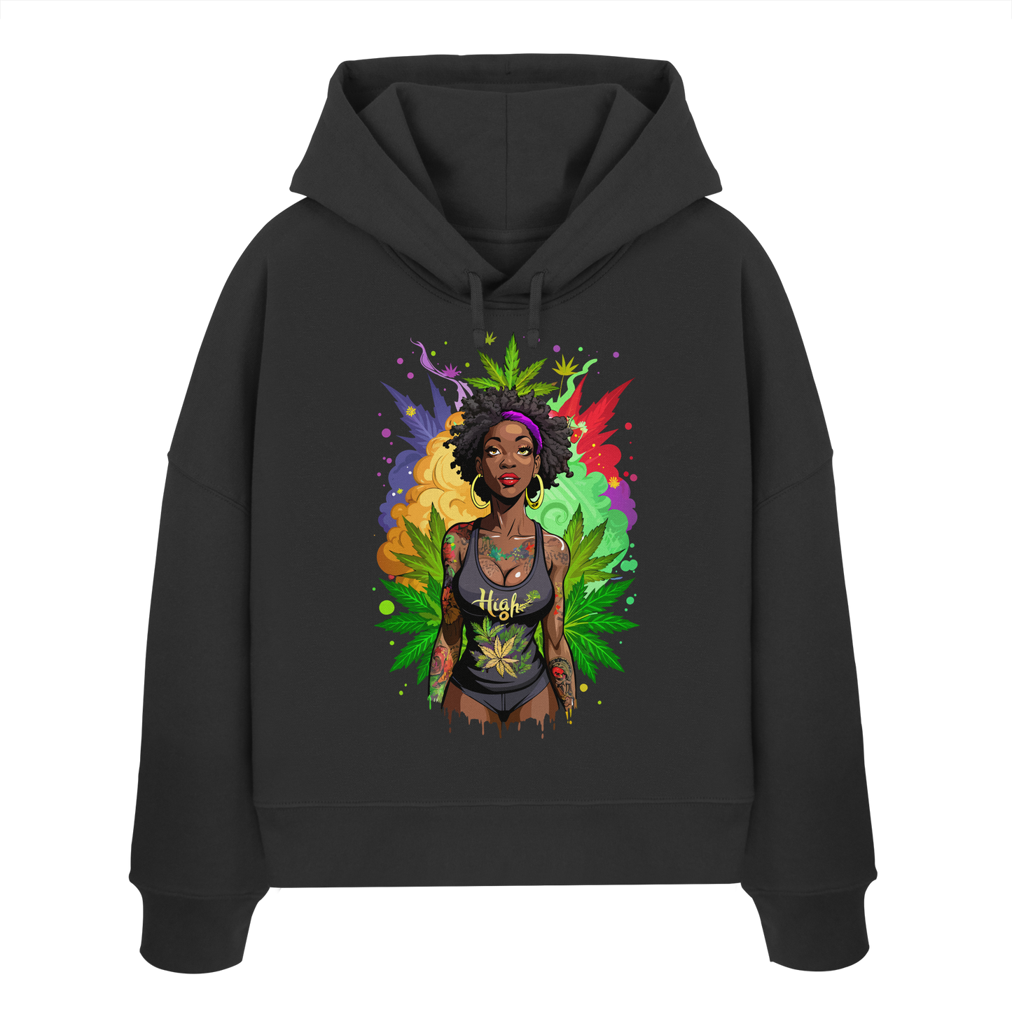 High Girl - Ladies Boxcut Hoodie