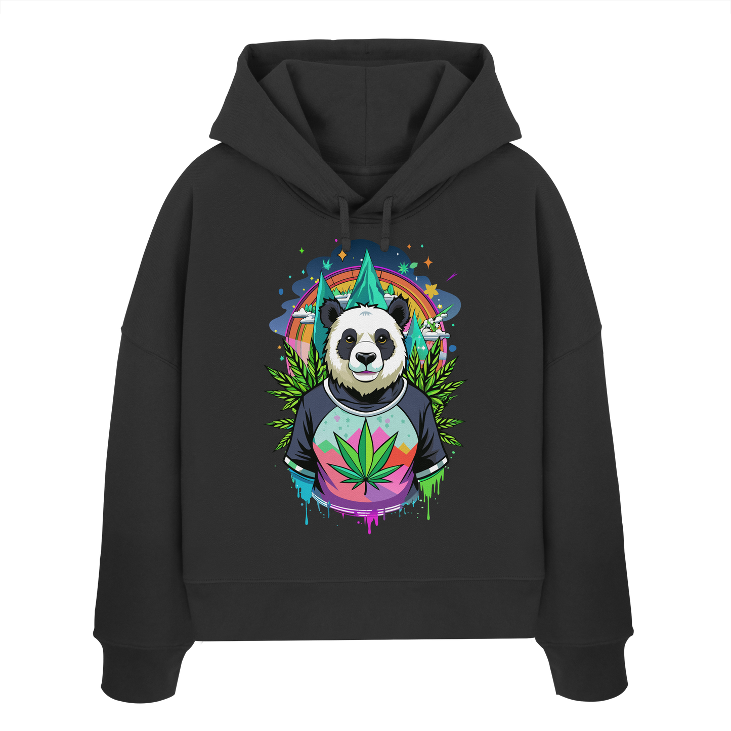 Panda Bear - Ladies Boxcut Hoodie