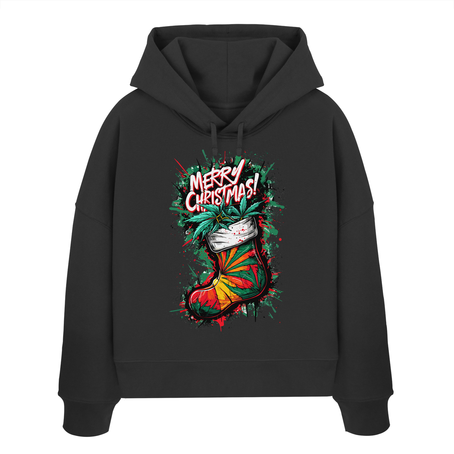 Christmas Boots - Ladies Boxcut Hoodie
