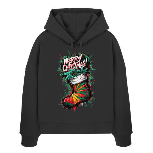 Christmas Boots - Ladies Boxcut Hoodie