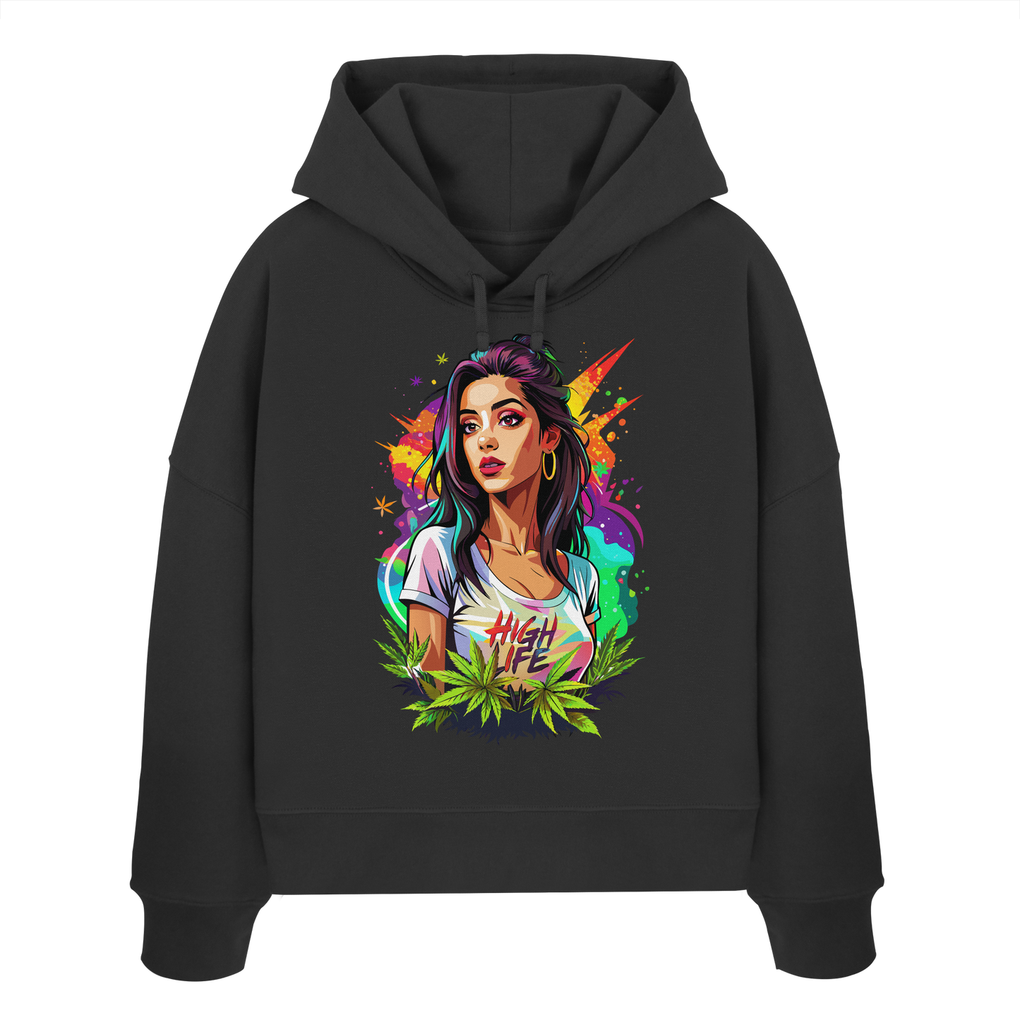 High Life - Ladies Boxcut Hoodie