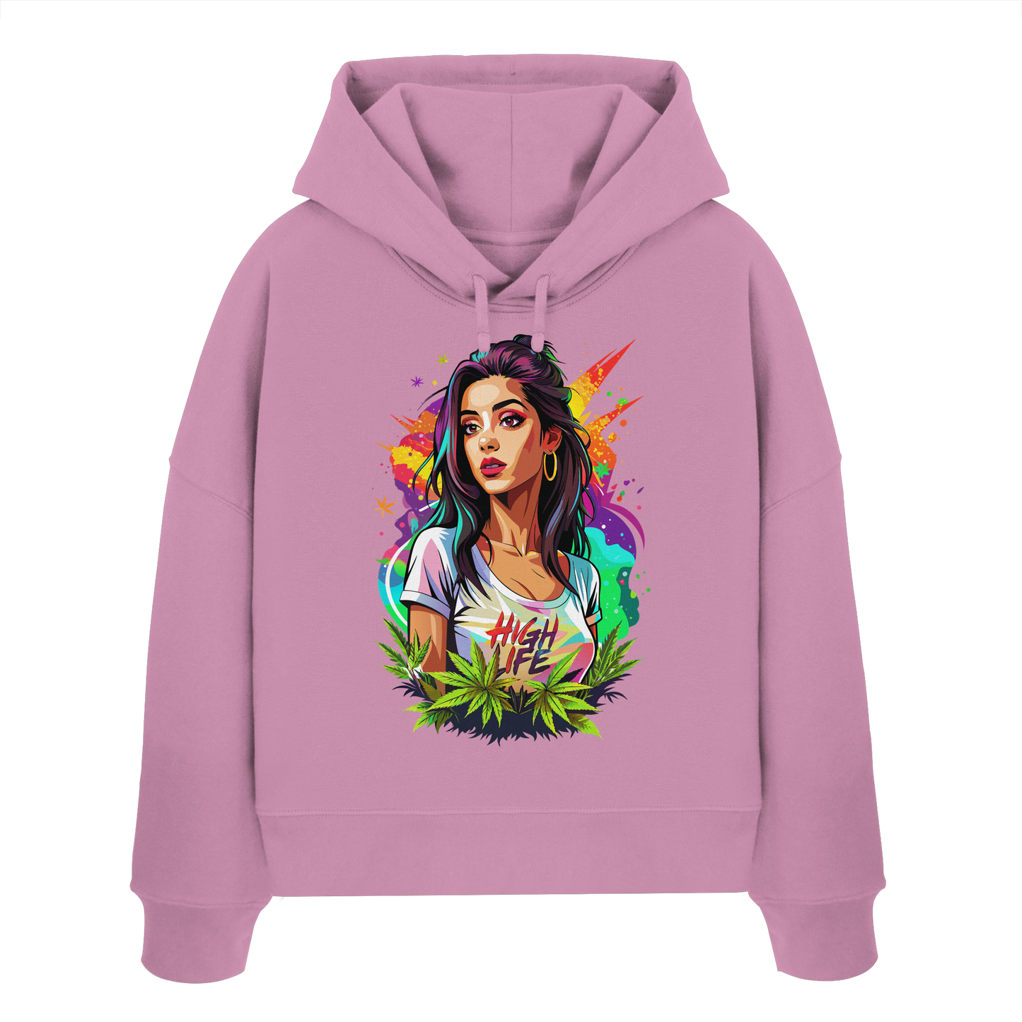 High Life - Ladies Boxcut Hoodie