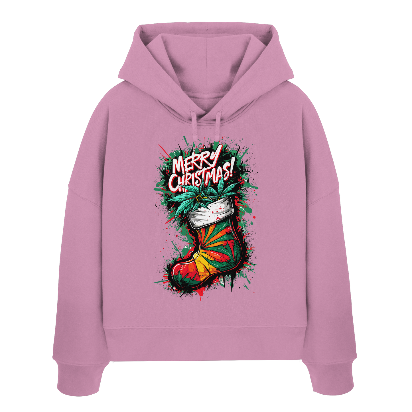 Christmas Boots - Ladies Boxcut Hoodie