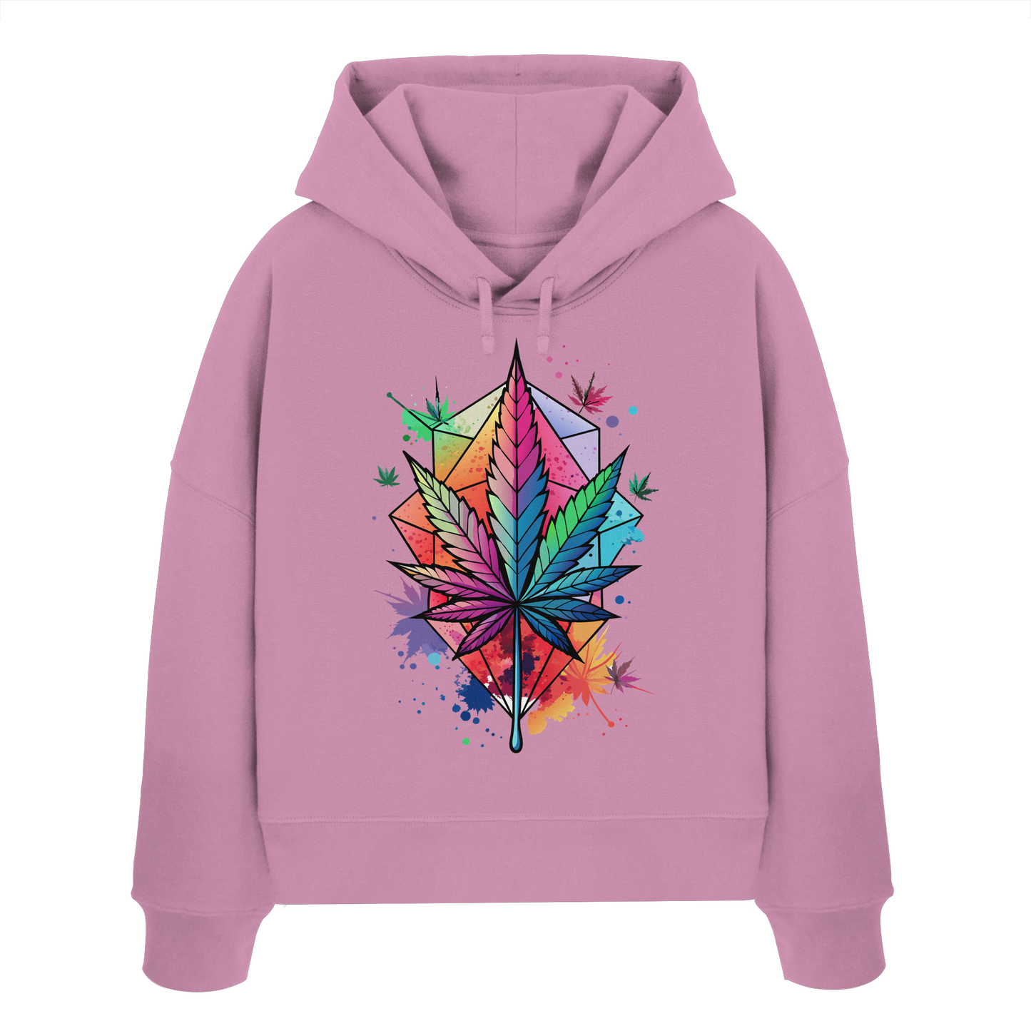 Color Leaf 2 - Ladies Boxcut Hoodie