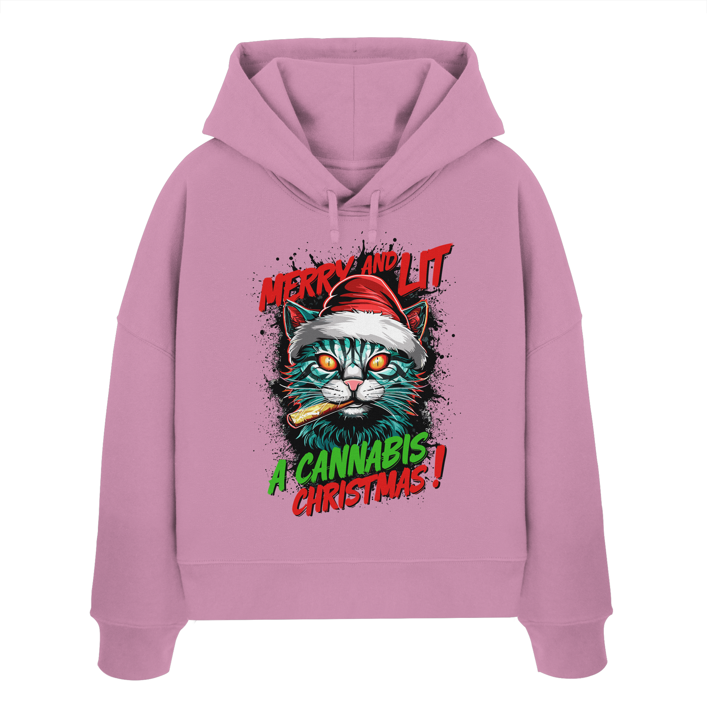 Cannabis Christmas - Ladies Boxcut Hoodie