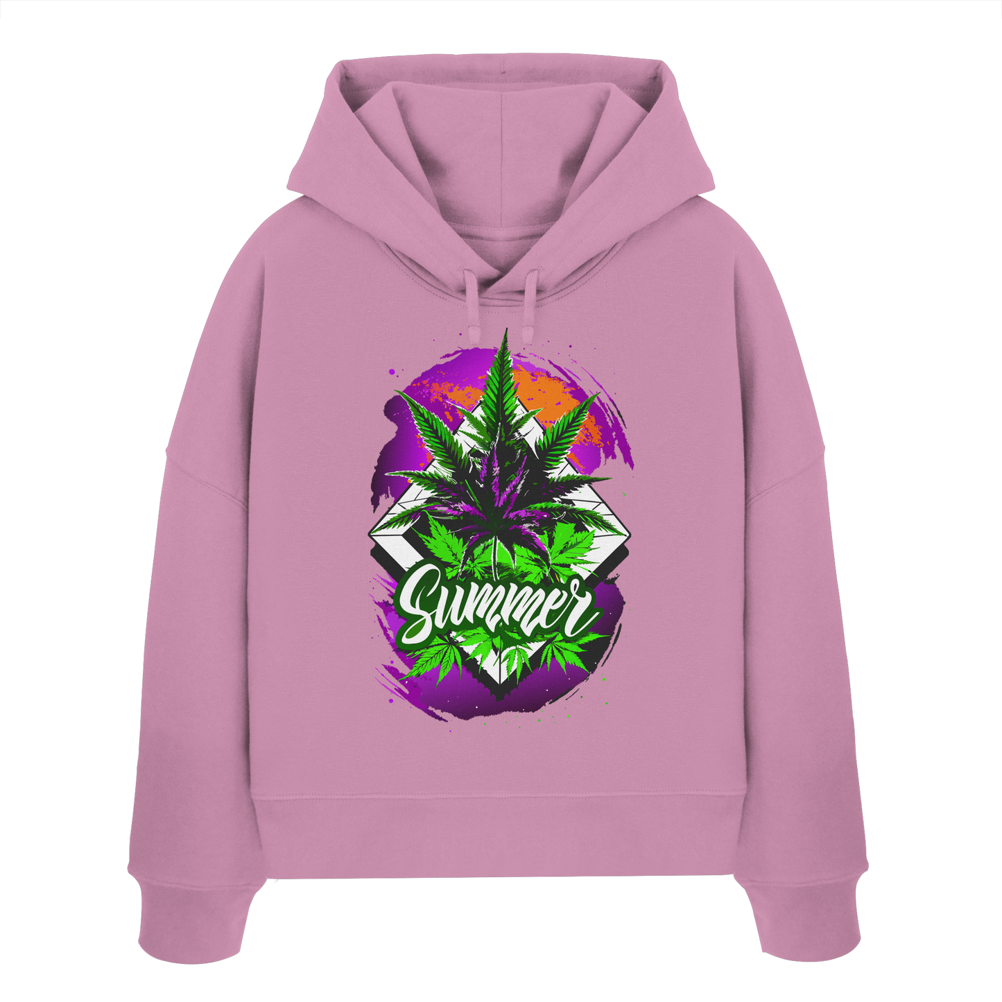 Purple Summer - Ladies Boxcut Hoodie