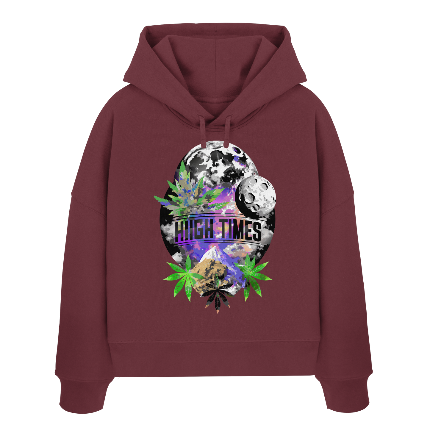 High Times Moon - Ladies Boxcut Hoodie