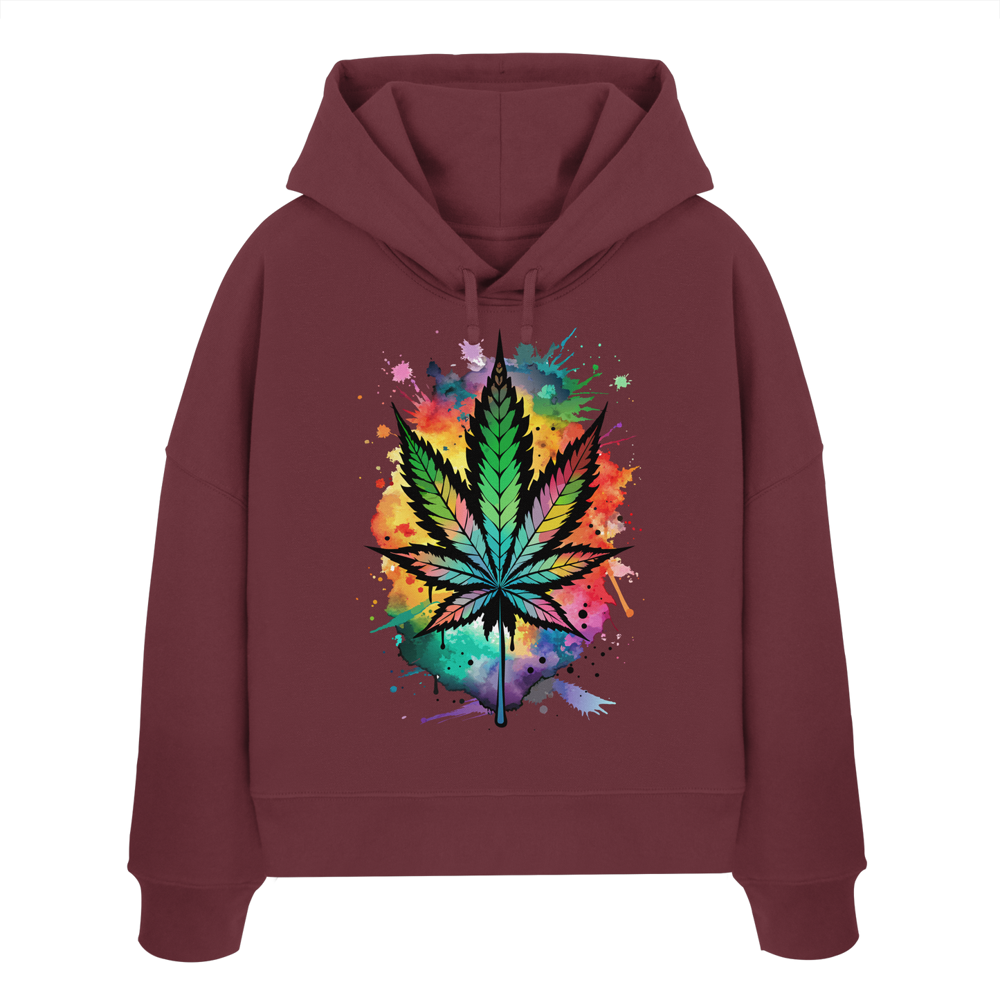 Color Leaf - Ladies Boxcut Hoodie