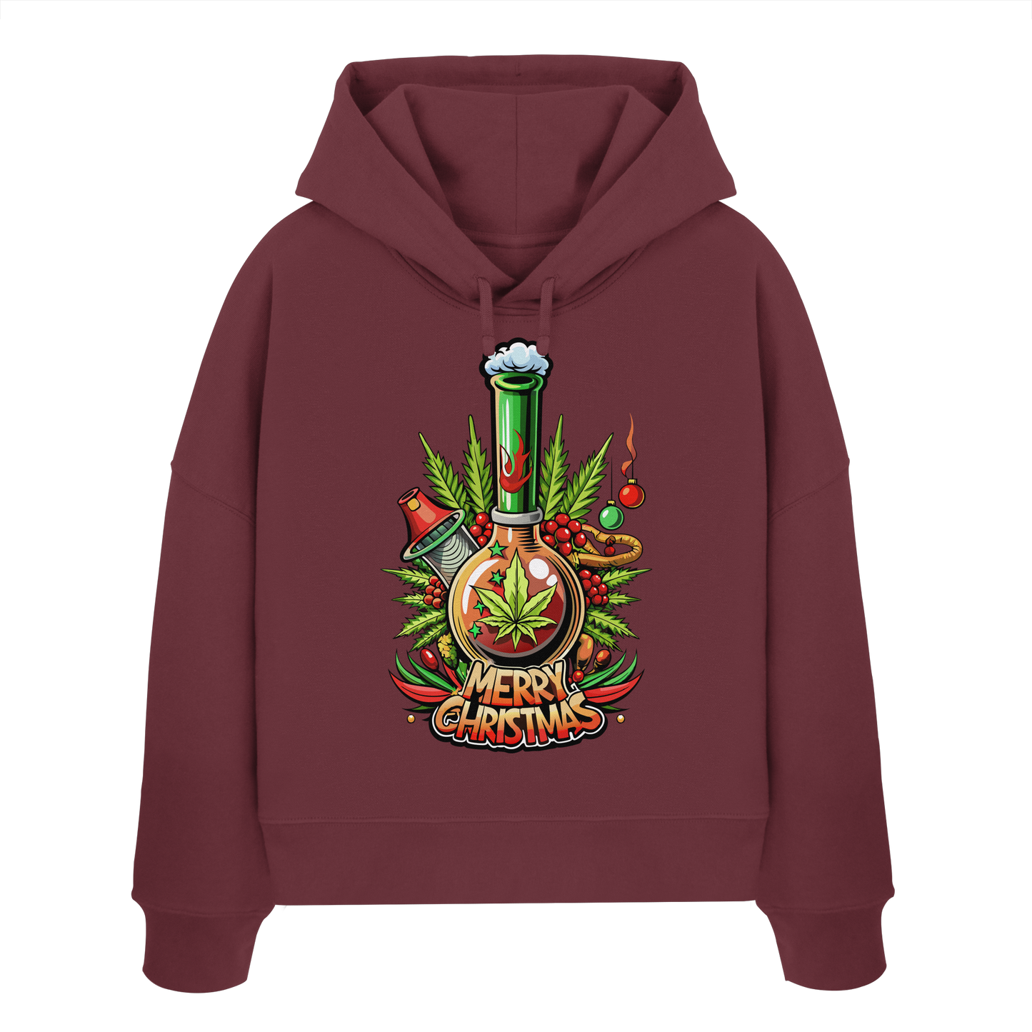 Bong Christmas - Ladies Boxcut Hoodie