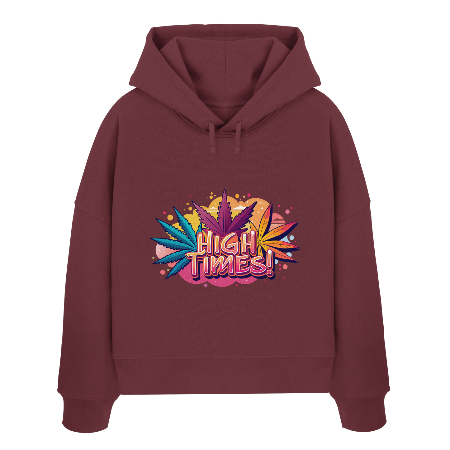 High Times Leafs - Ladies Boxcut Hoodie