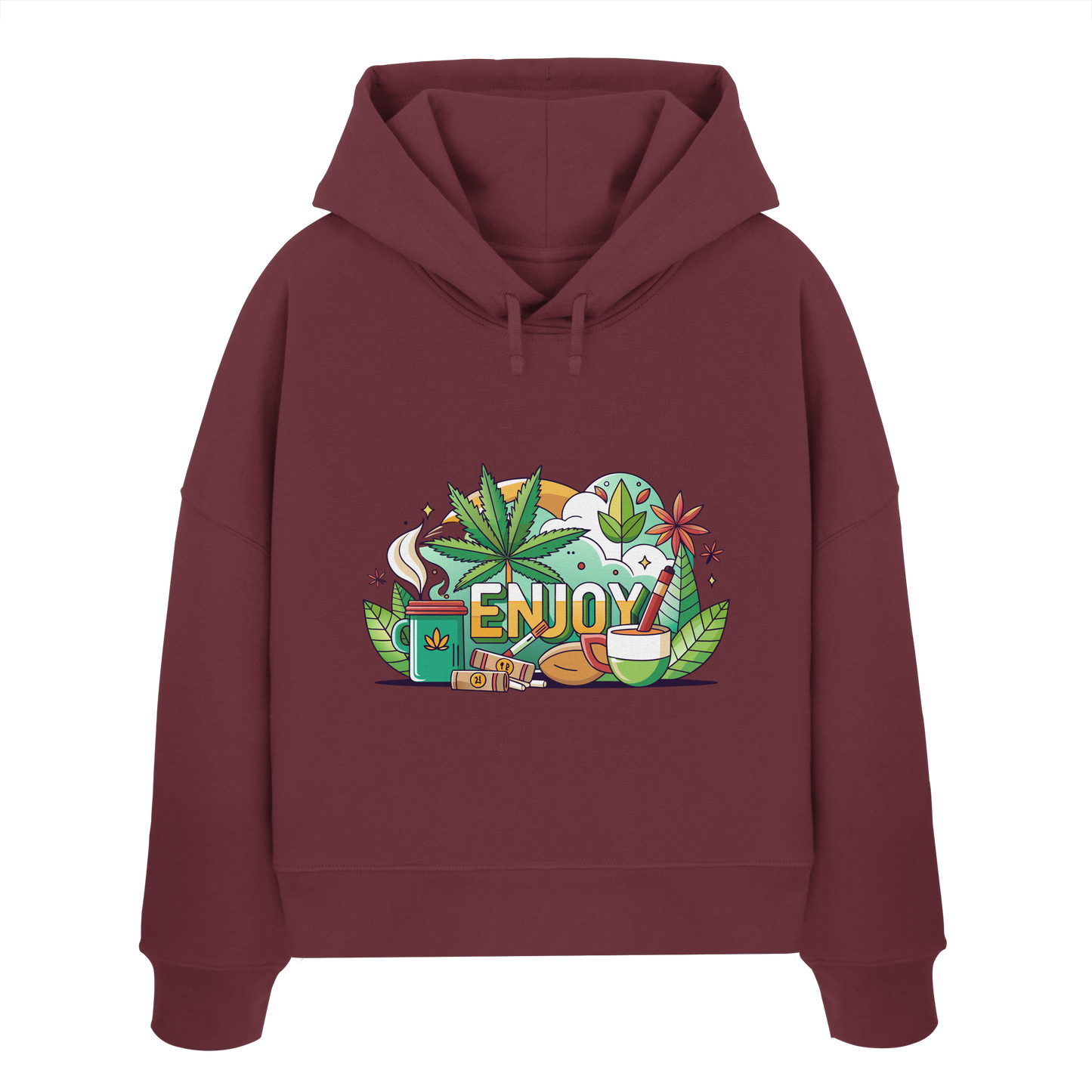 Enjoy - Ladies Boxcut Hoodie