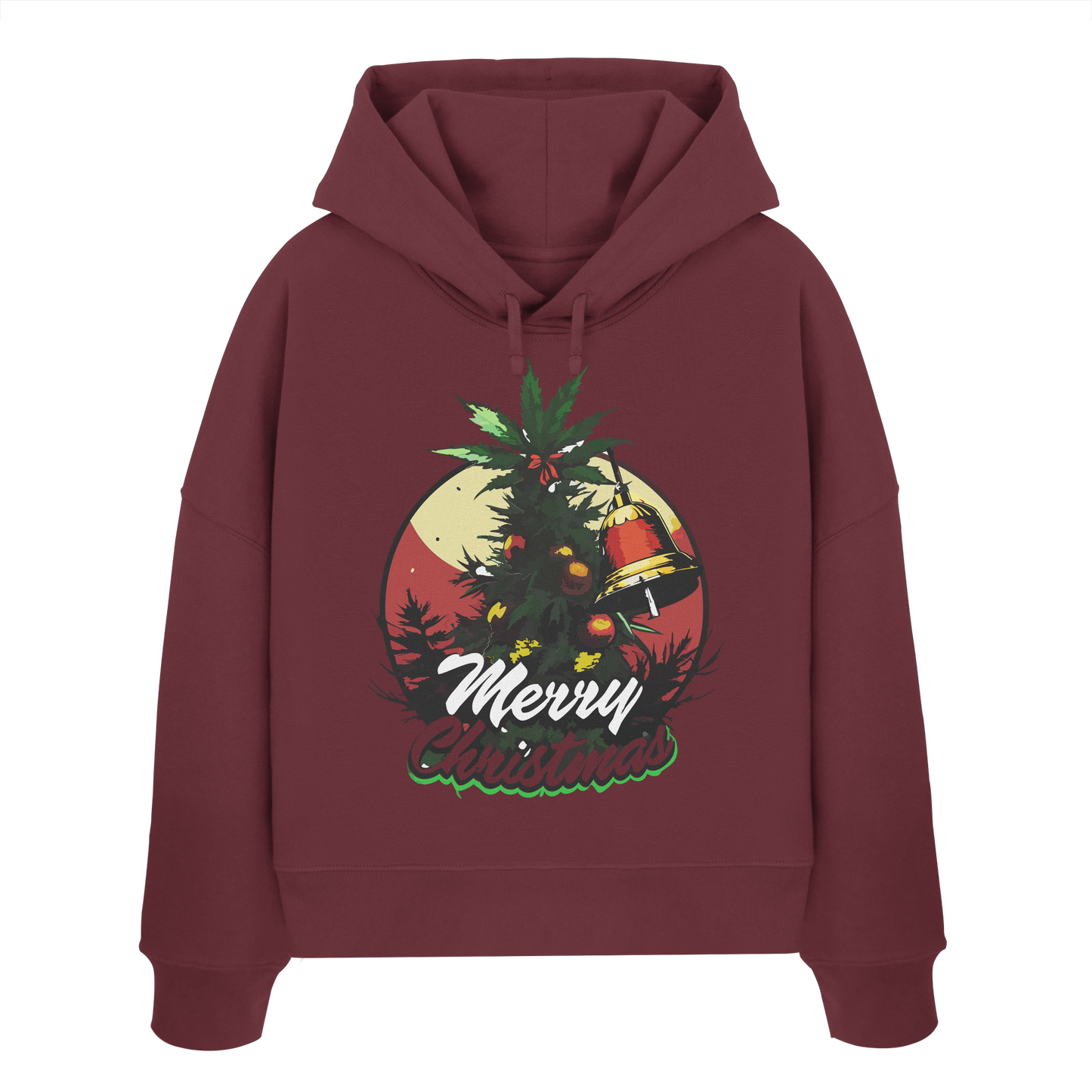 Christmas Bell - Ladies Boxcut Hoodie