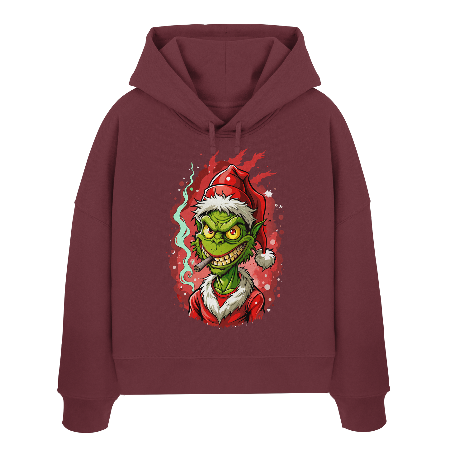 Angry Grinch - Ladies Boxcut Hoodie