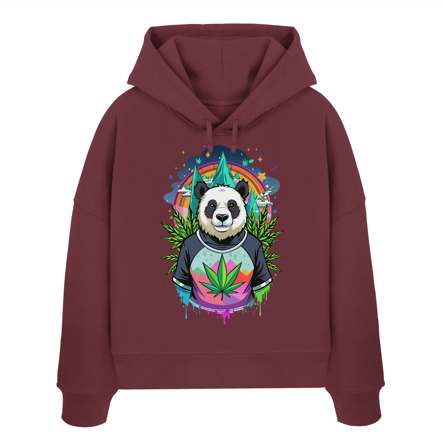 Panda Bear - Ladies Boxcut Hoodie