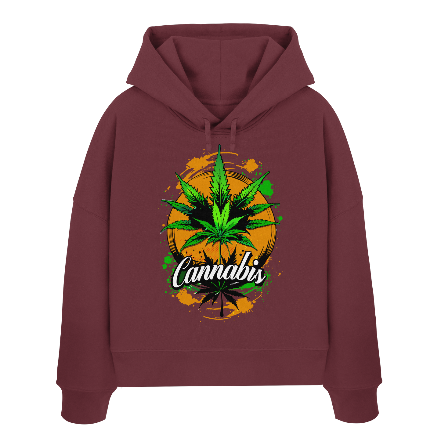 Orange Cannabis - Ladies Boxcut Hoodie