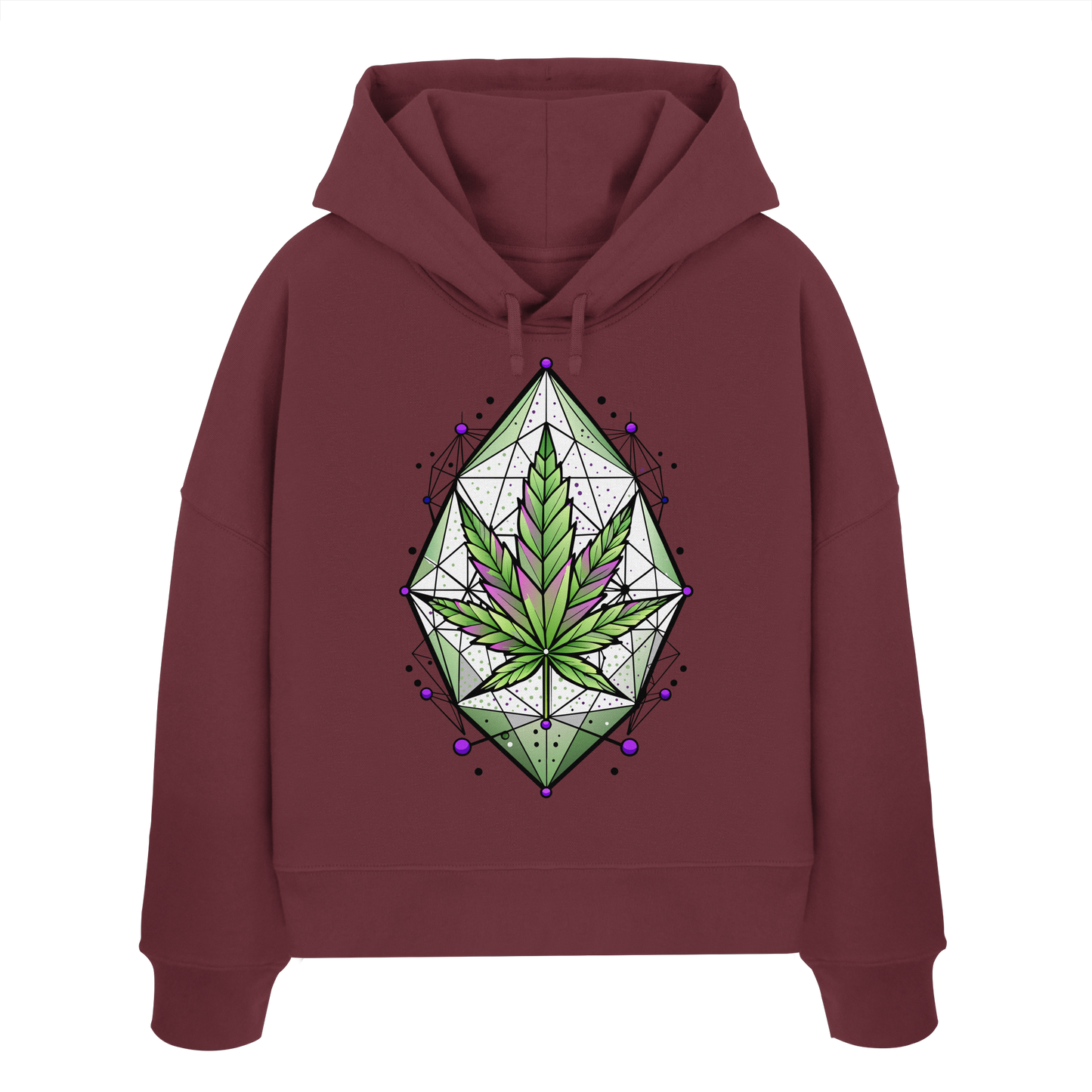 Leaf Construct - Ladies Boxcut Hoodie