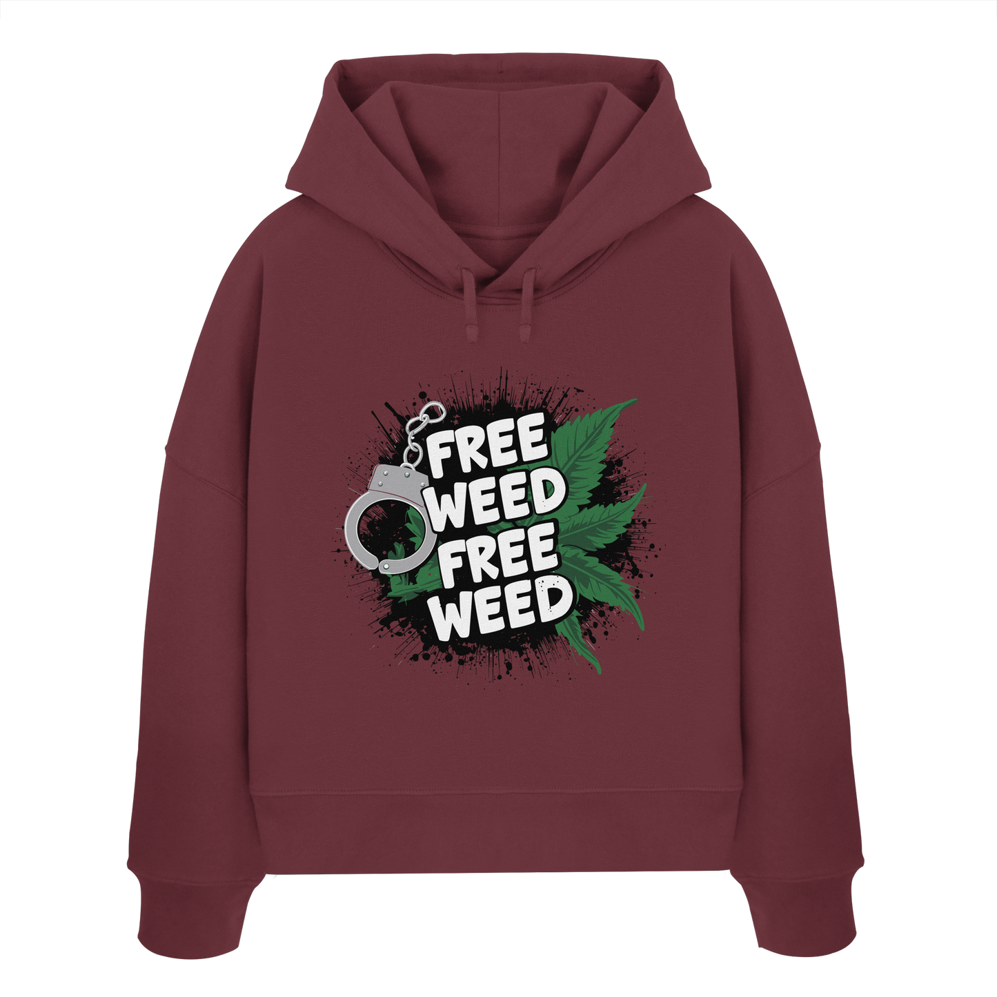 Free Weed - Ladies Boxcut Hoodie