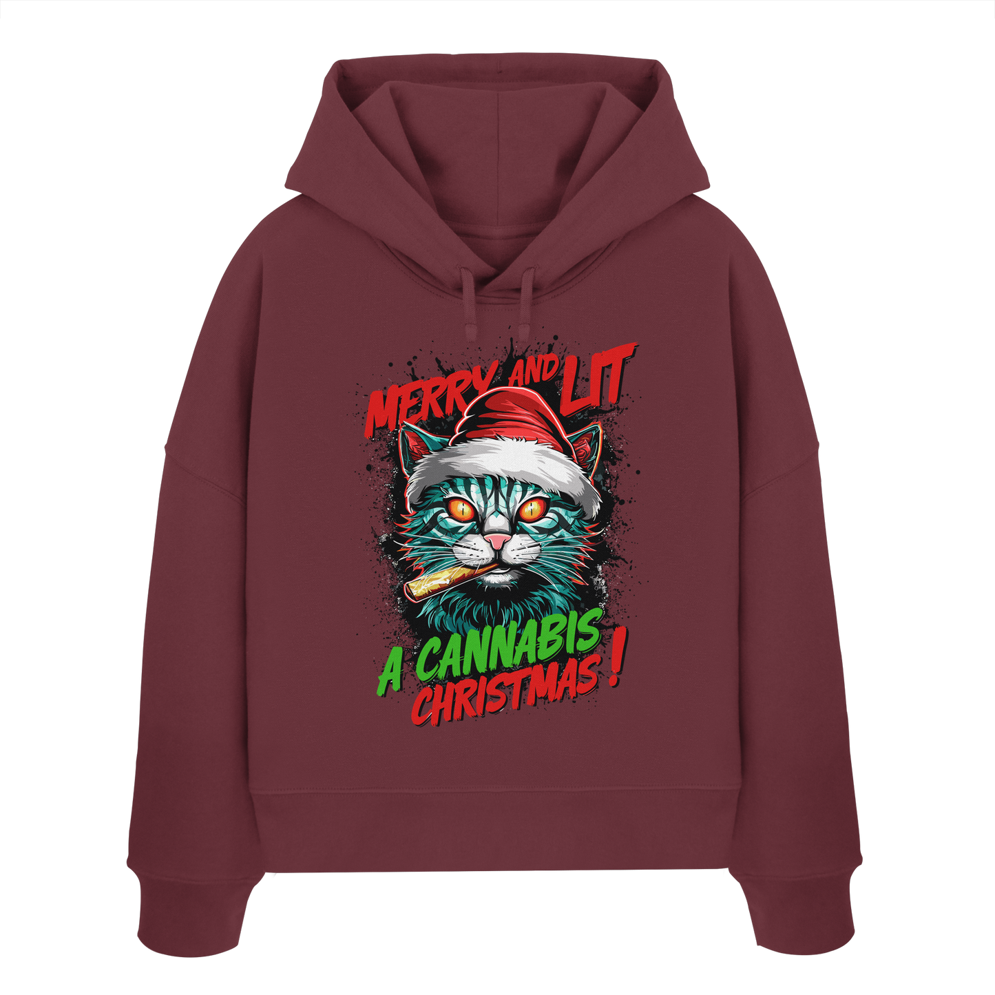Cannabis Christmas - Ladies Boxcut Hoodie