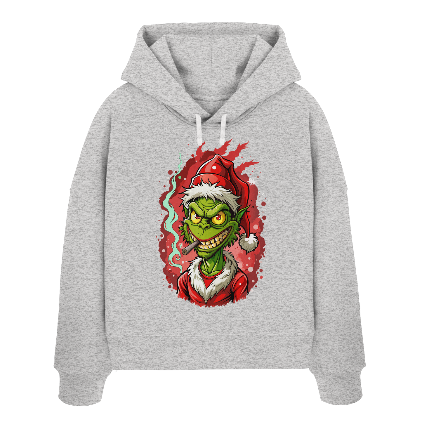 Angry Grinch - Ladies Boxcut Hoodie