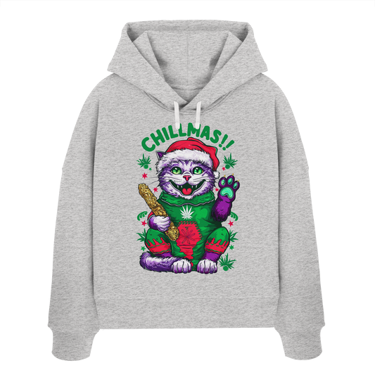 Chillmas Cat - Ladies Boxcut Hoodie