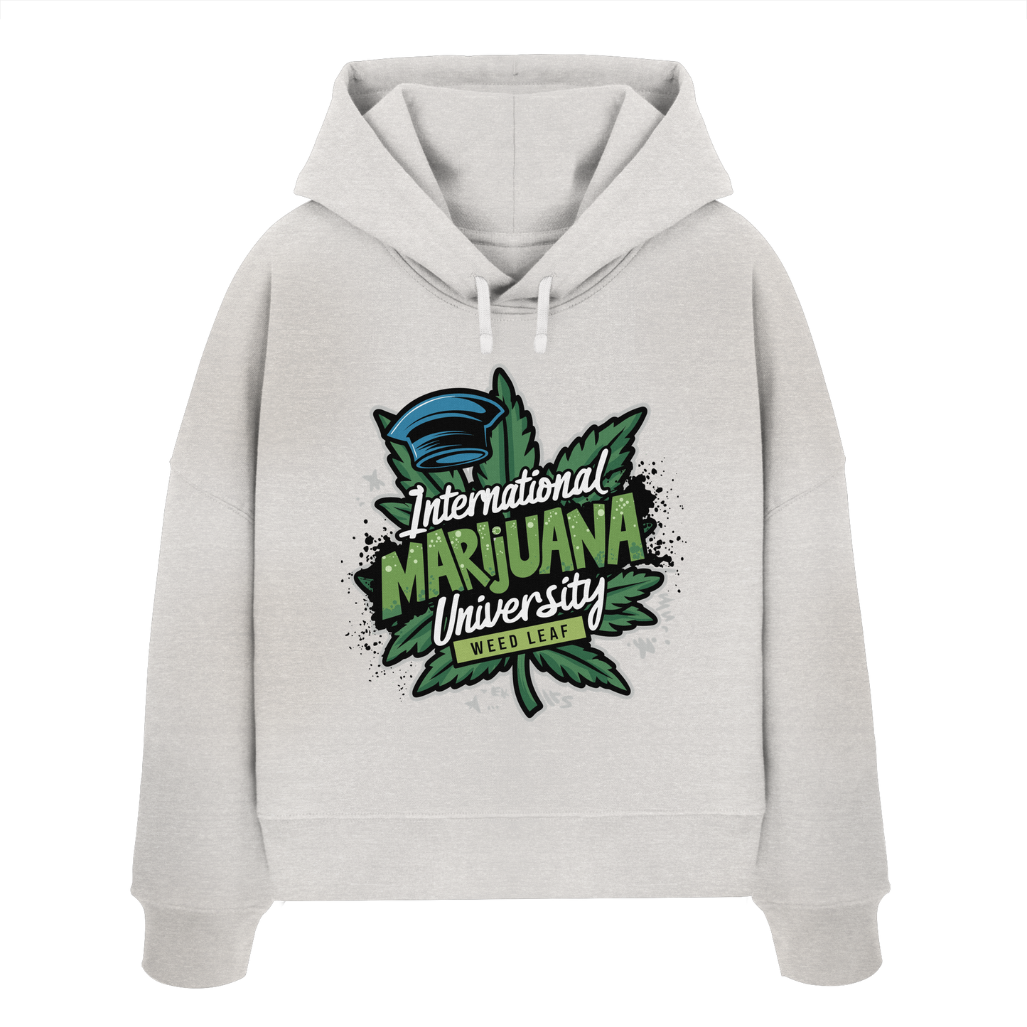 Marijuana University - Ladies Boxcut Hoodie