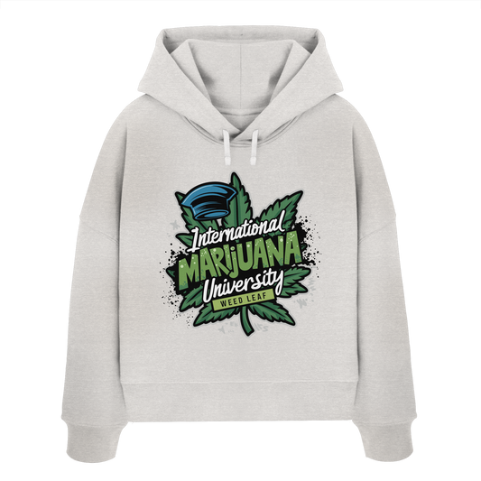 Marijuana University - Ladies Boxcut Hoodie