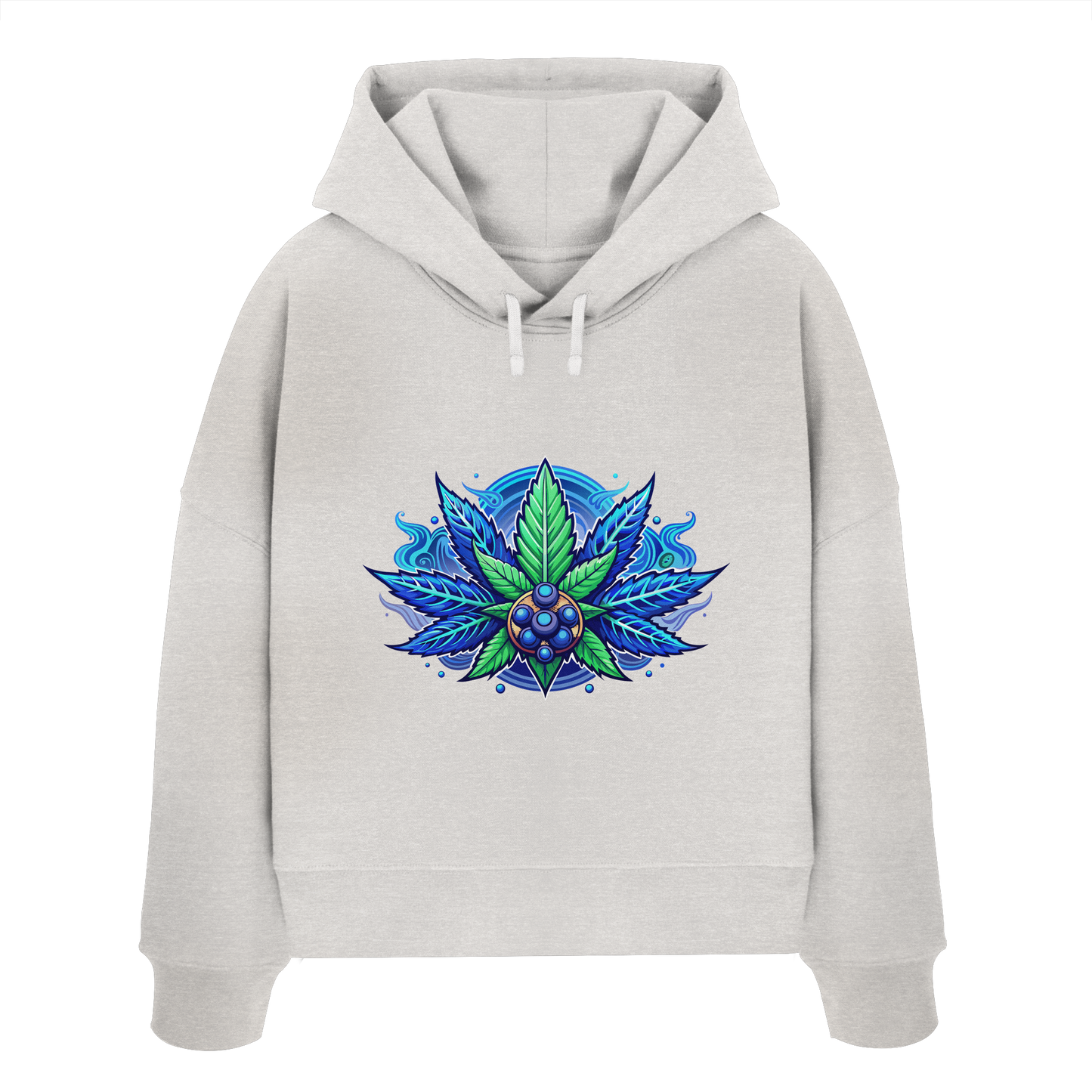 Blue Leaf - Ladies Boxcut Hoodie