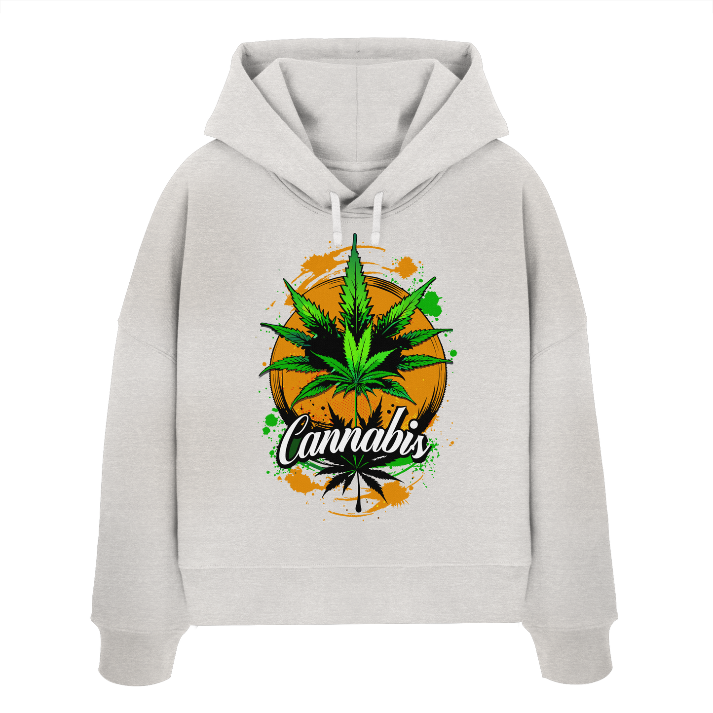 Orange Cannabis - Ladies Boxcut Hoodie