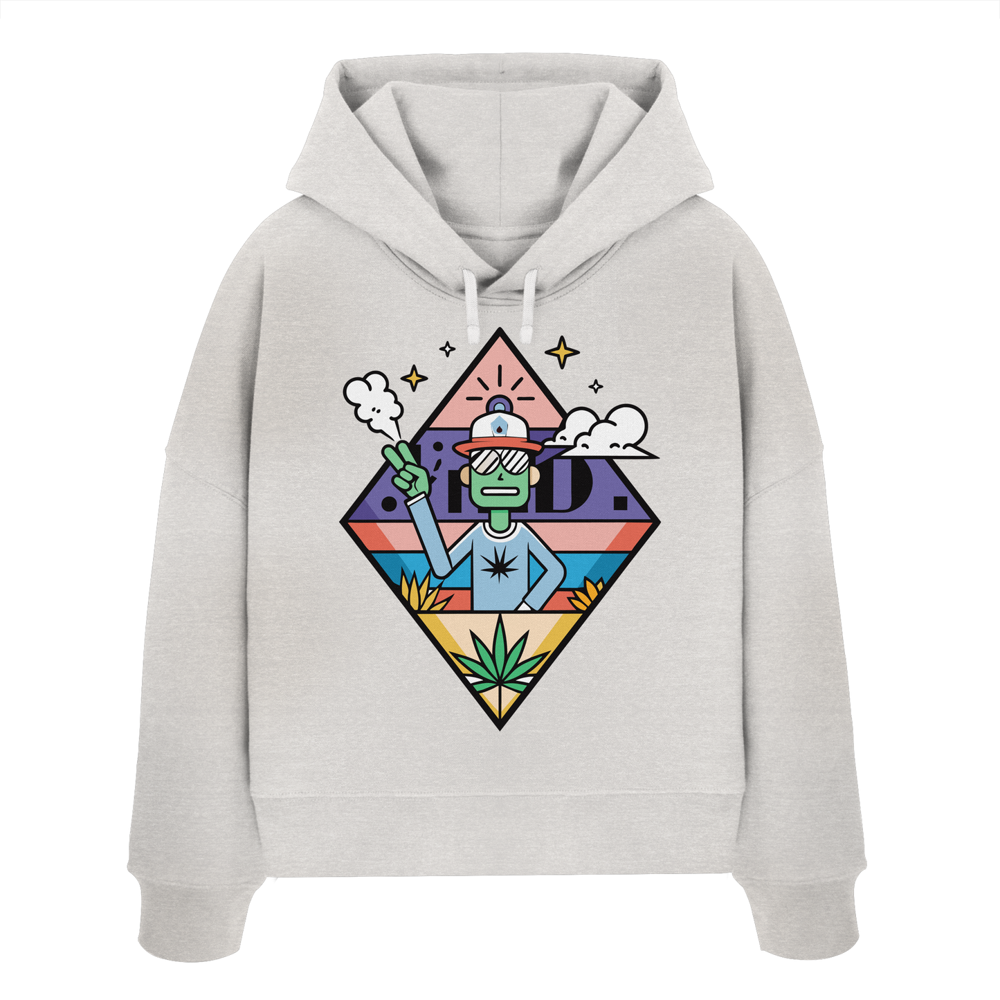 Peace Guy - Ladies Boxcut Hoodie