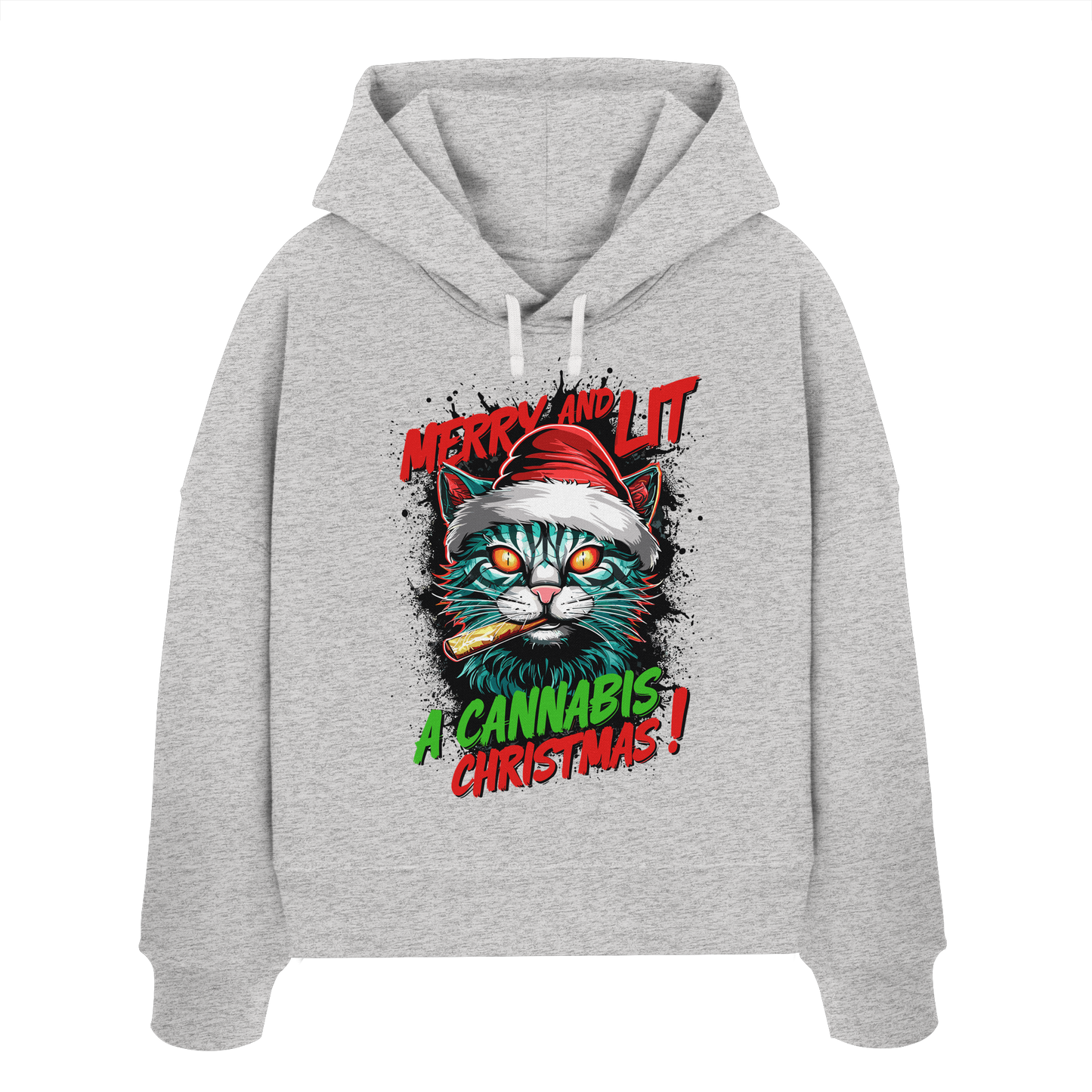 Cannabis Christmas - Ladies Boxcut Hoodie
