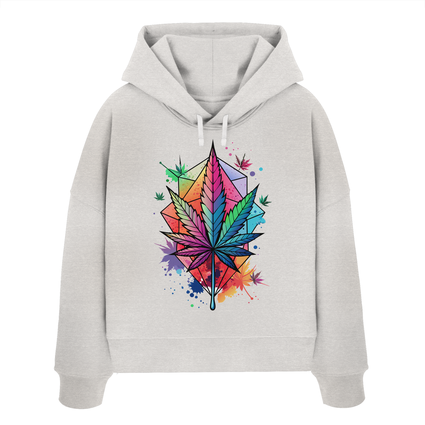 Color Leaf 2 - Ladies Boxcut Hoodie