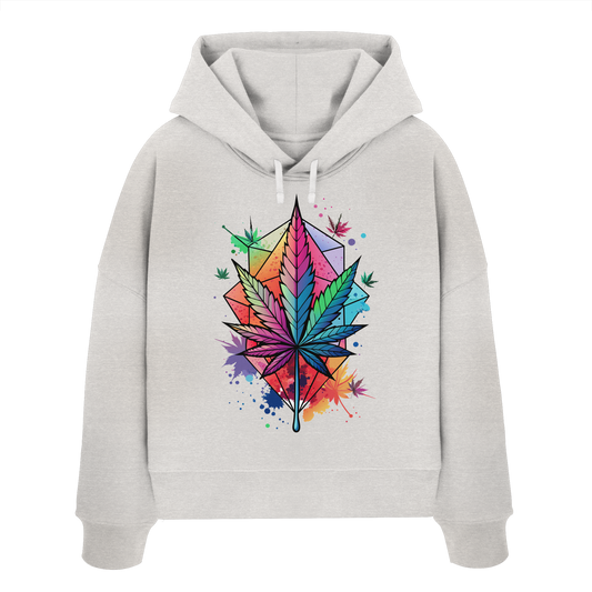 Color Leaf 2 - Ladies Boxcut Hoodie