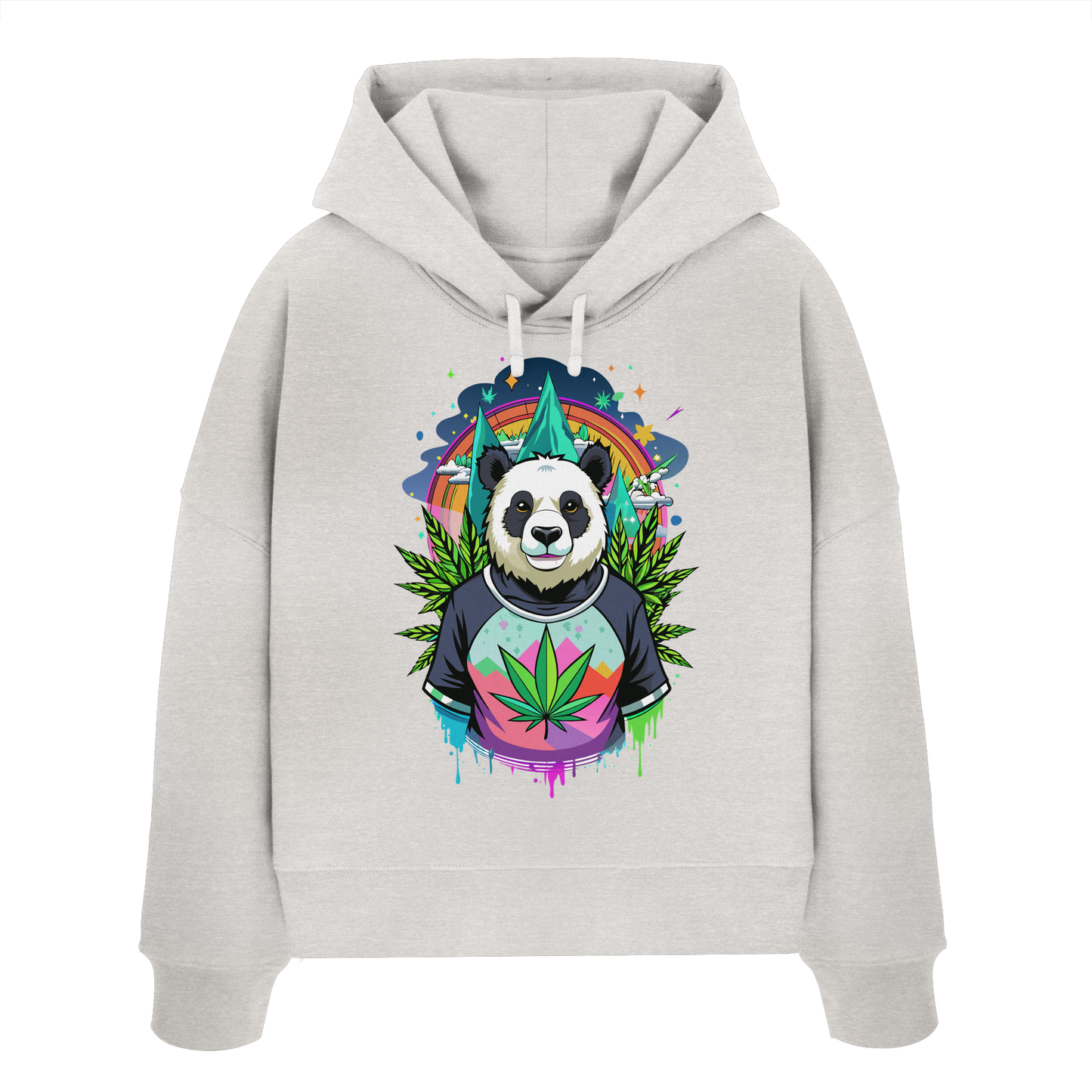 Panda Bear - Ladies Boxcut Hoodie