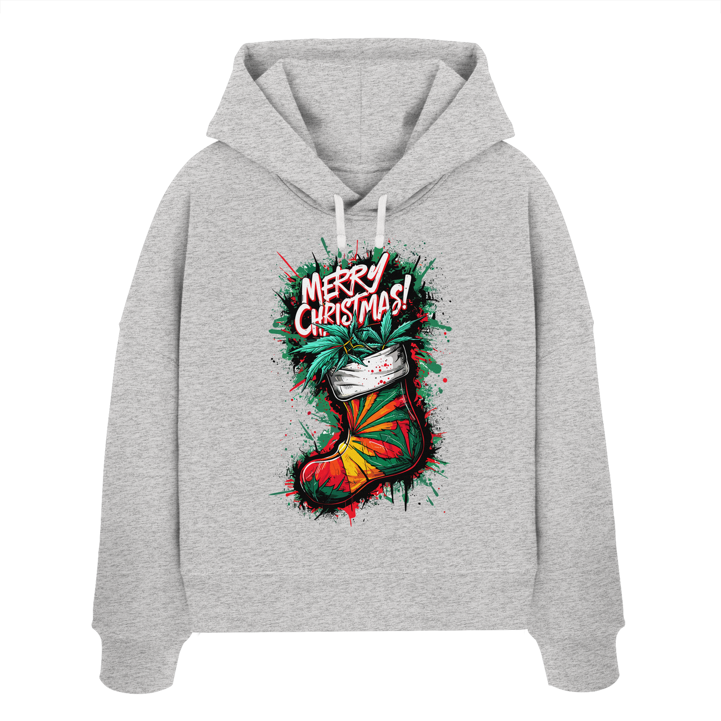 Christmas Boots - Ladies Boxcut Hoodie