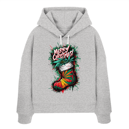 Christmas Boots - Ladies Boxcut Hoodie