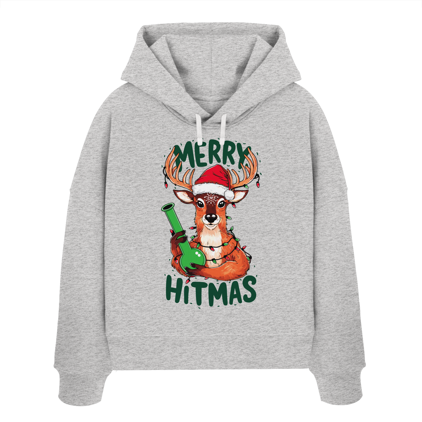 Bong Reindeer - Ladies Boxcut Hoodie