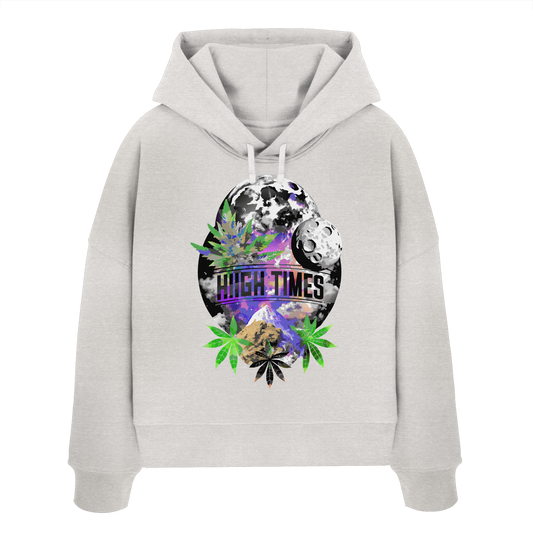 High Times Moon - Ladies Boxcut Hoodie