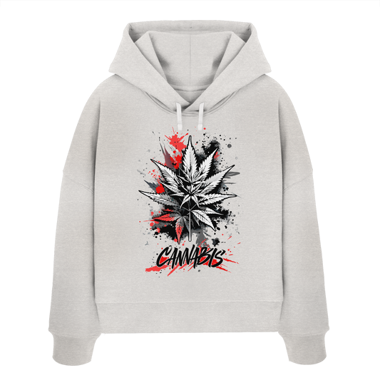 Red Cannabis - Ladies Boxcut Hoodie