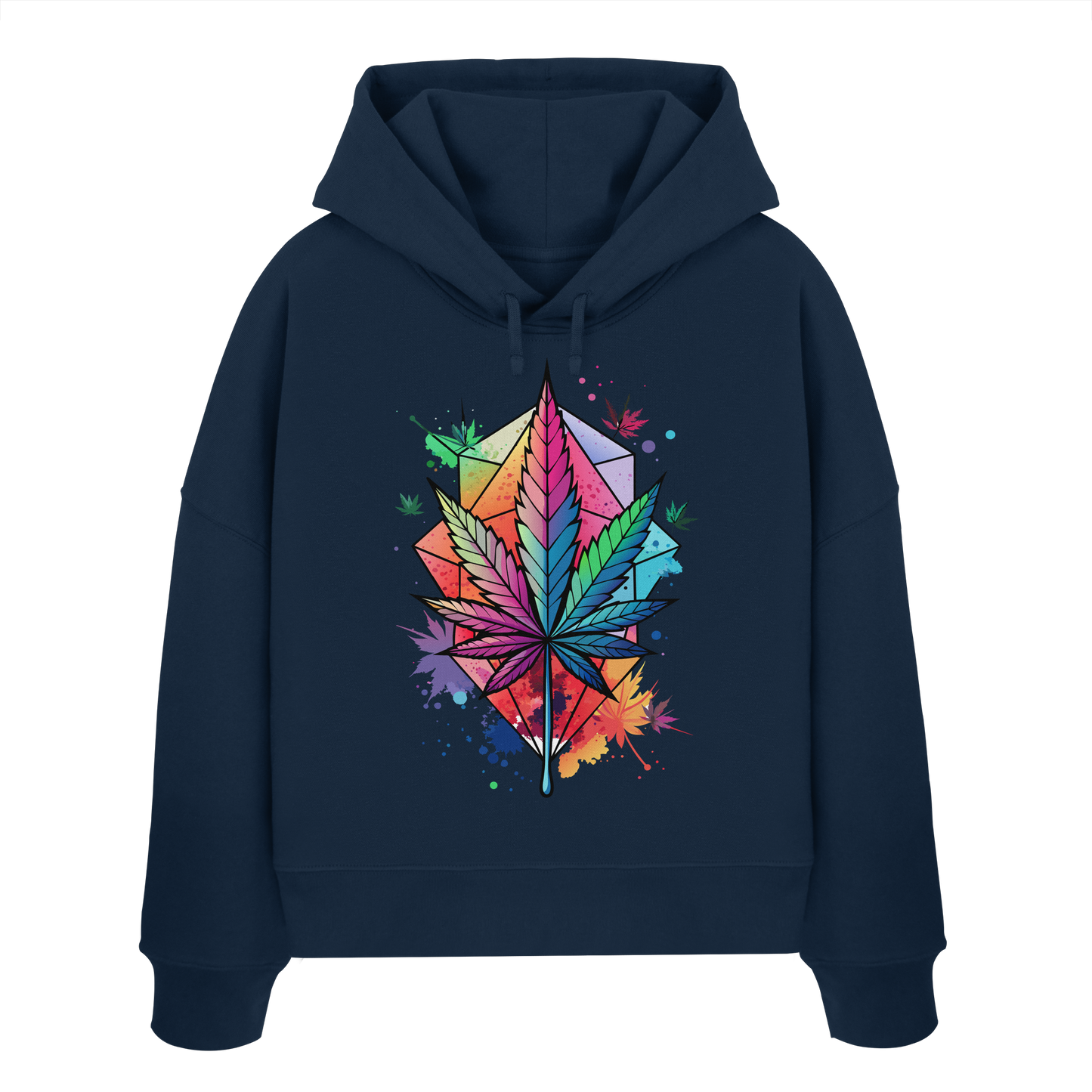 Color Leaf 2 - Ladies Boxcut Hoodie