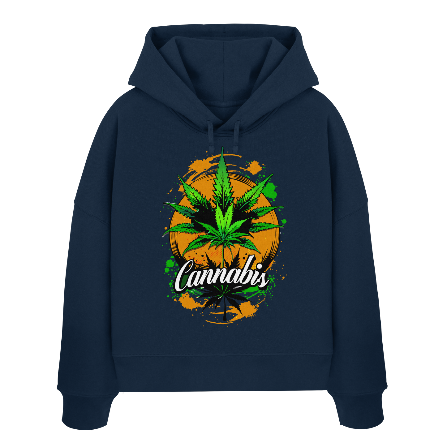 Orange Cannabis - Ladies Boxcut Hoodie